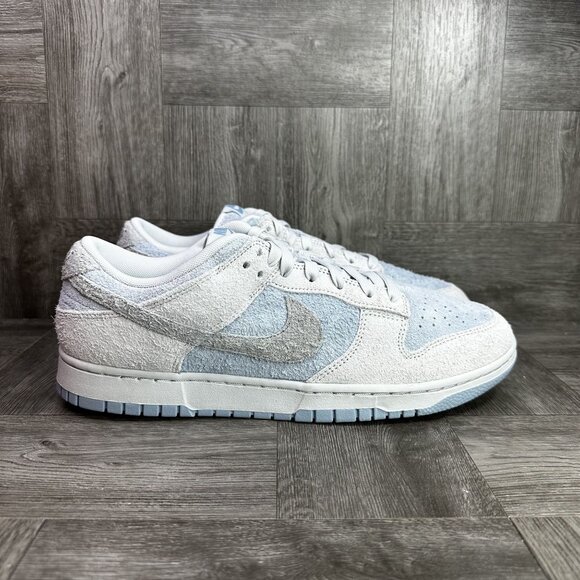 Nike Dunk Low Women's 12/Men's 10.5 Photon Dust Blue Suede Shoe FZ3779-025 - Picture 1 of 8